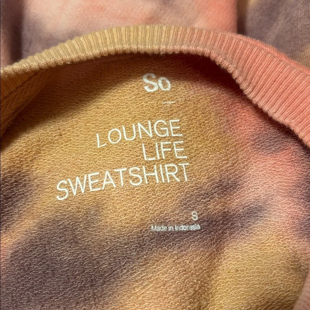 so tie dye lounge life crewneck sweatshirt - Picture 3 of 4